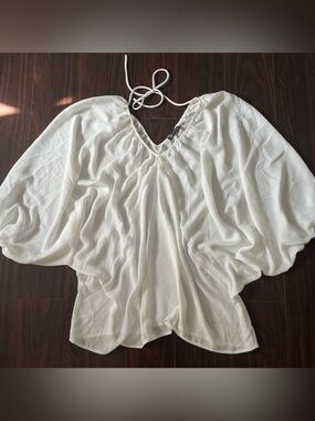 Vintage White Billowy Blouse